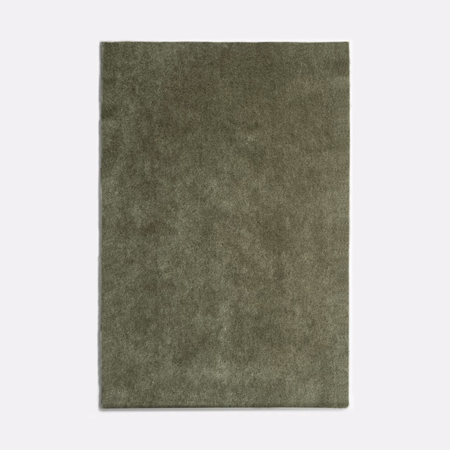 Muted celadon-grey velvet with softly mottled pile and olive shading