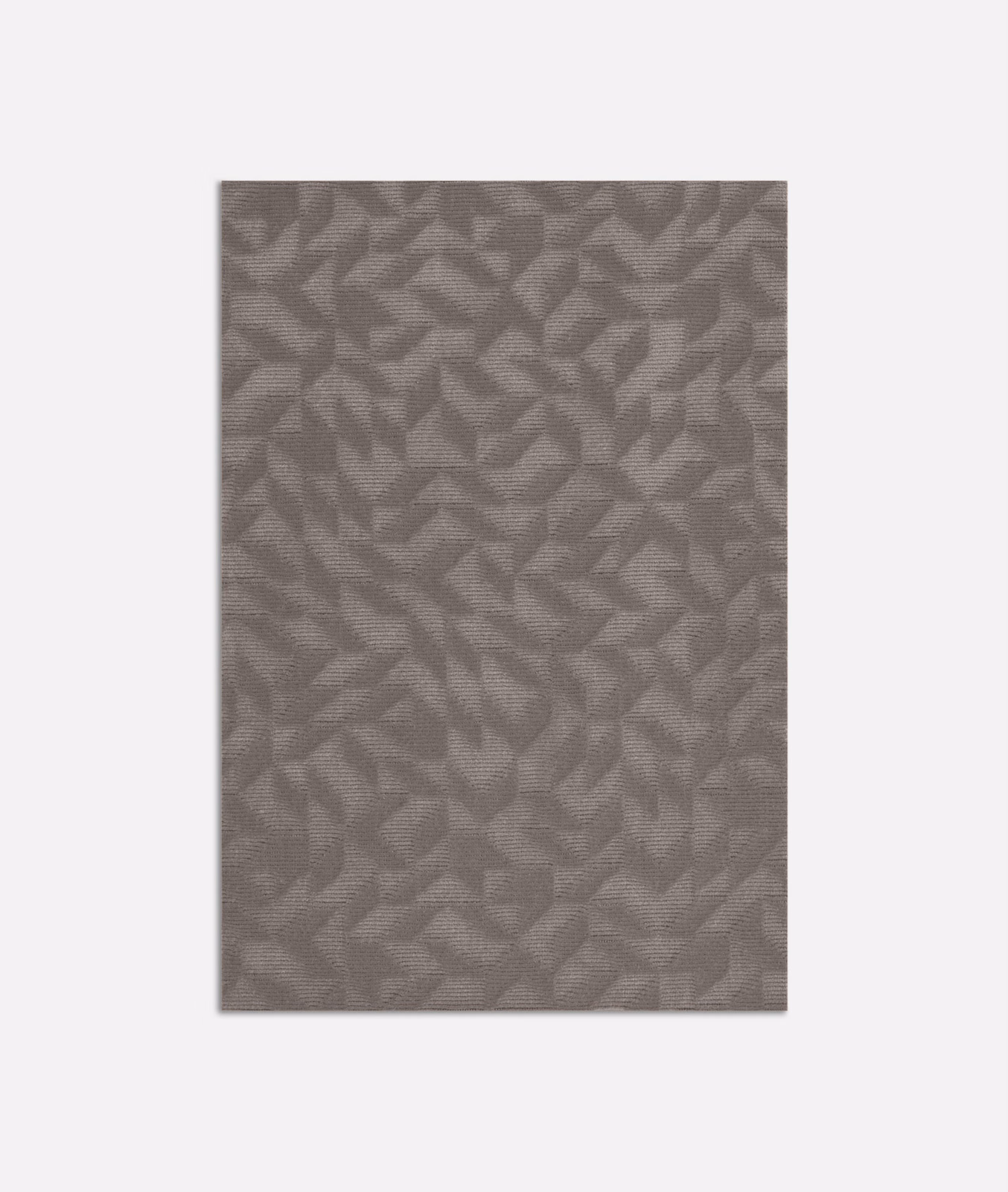 Smoky ash-grey velvet with overlapping tonal leaf-like motifs and a soft pile.