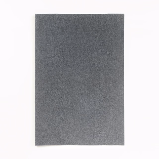 Cool charcoal-grey velvet swatch showing a subtle brushed nap and even plain surface