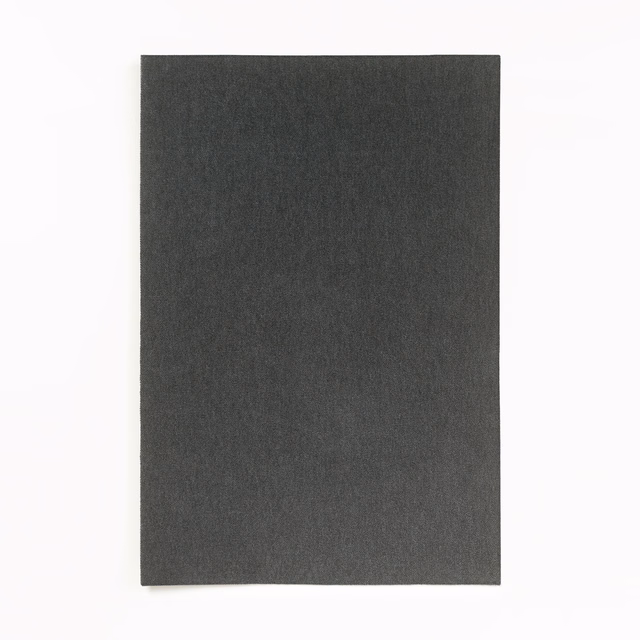 Dark anthracite velvet swatch showing a soft, subtly varied light-catching nap
