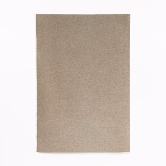 Muted warm taupe velvet with a subtly brushed vertical nap texture
