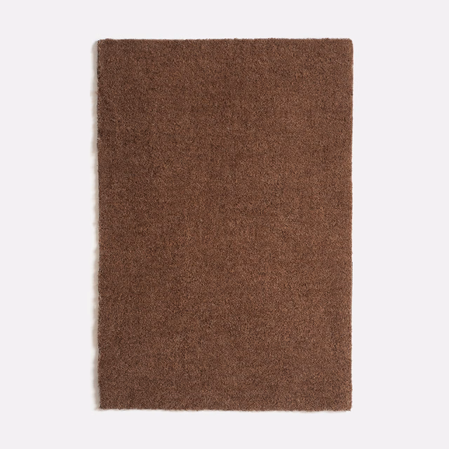 Warm cocoa-brown velvet swatch with a softly plush, subtly mottled surface