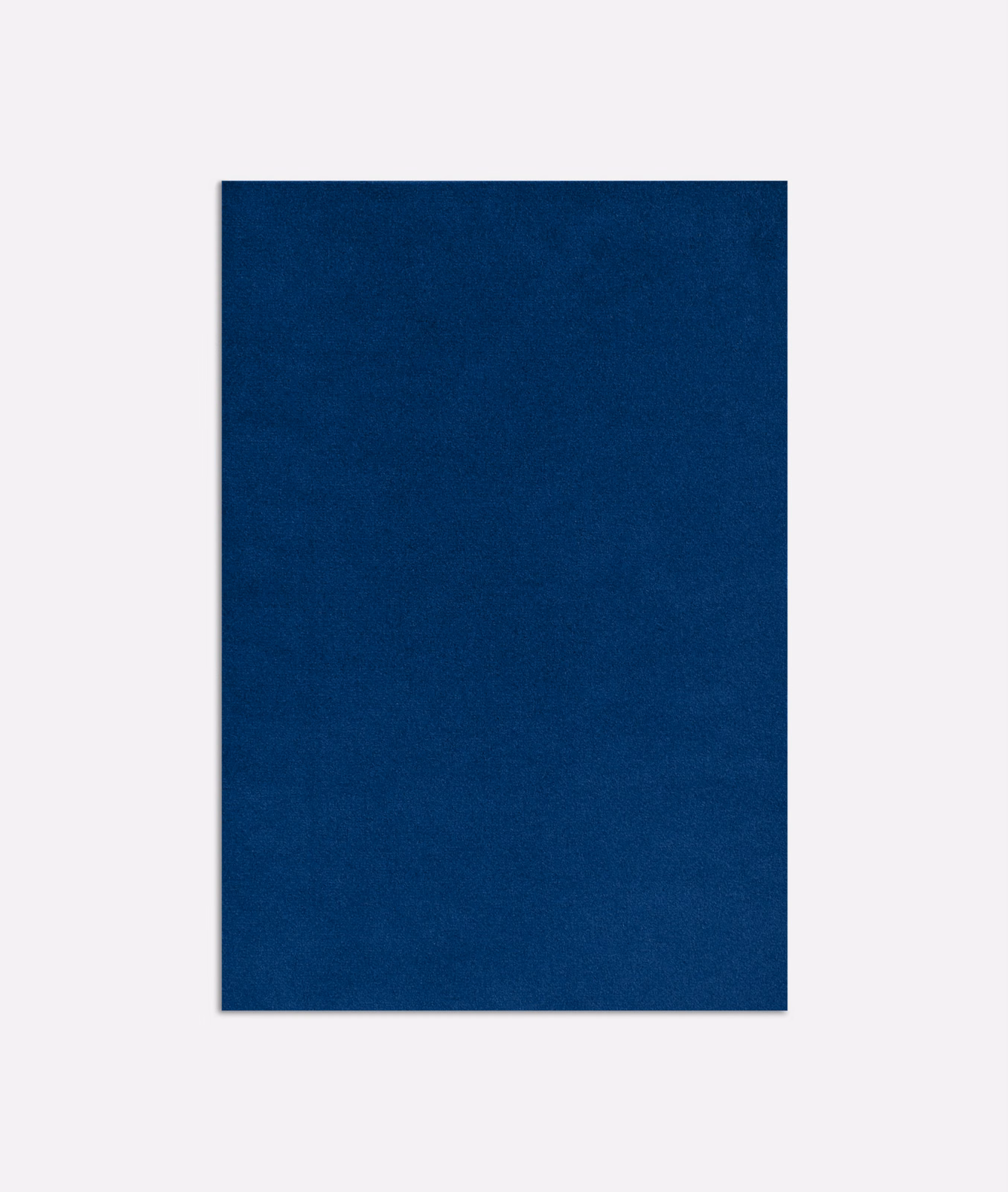 Deep cobalt blue velvet swatch showing a softly shifting, plain nap