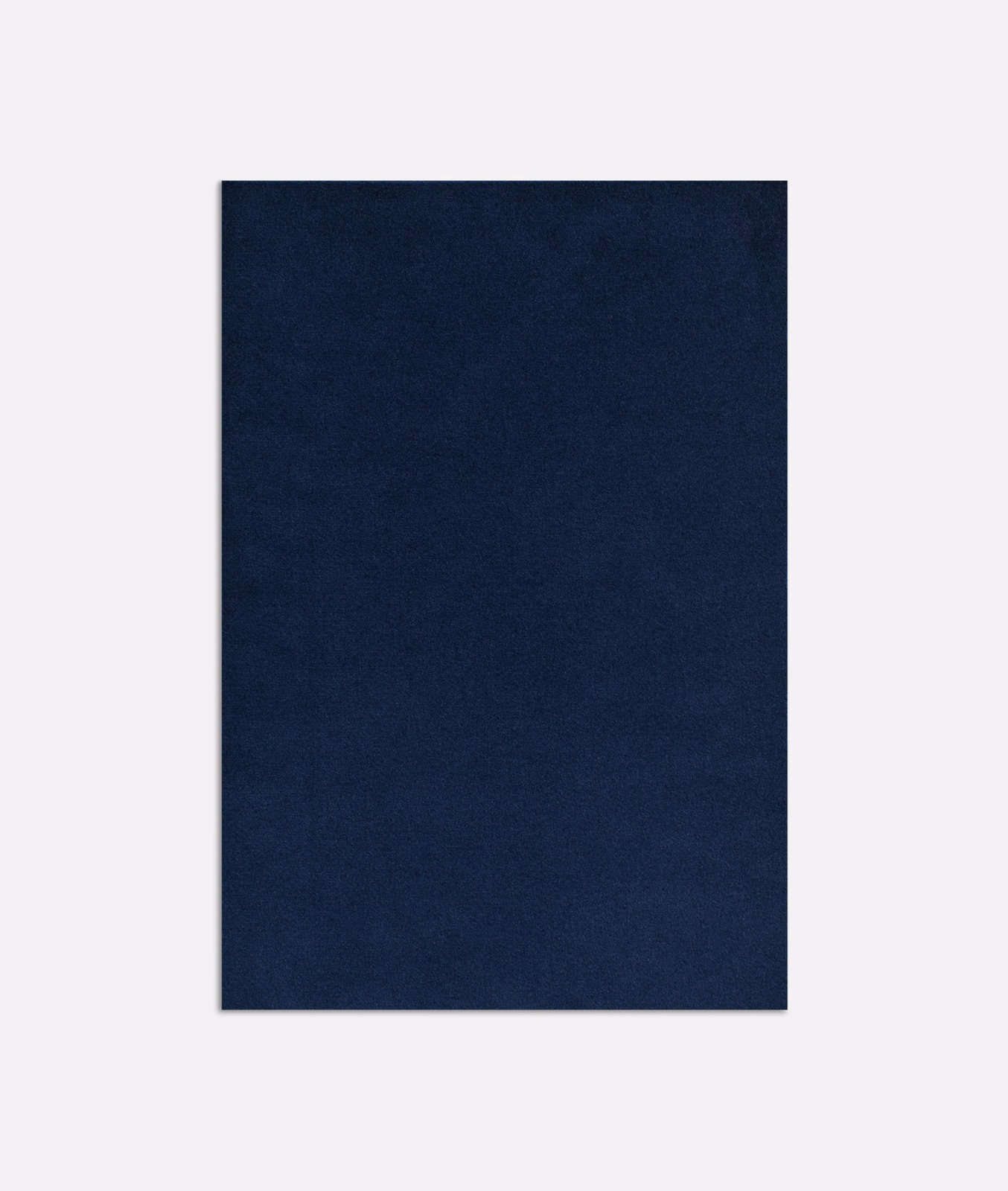 Deep ink navy velvet swatch showing subtle directional nap and tonal shading