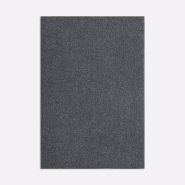Deep charcoal-grey velvet swatch showing a softly mottled, light-catching nap