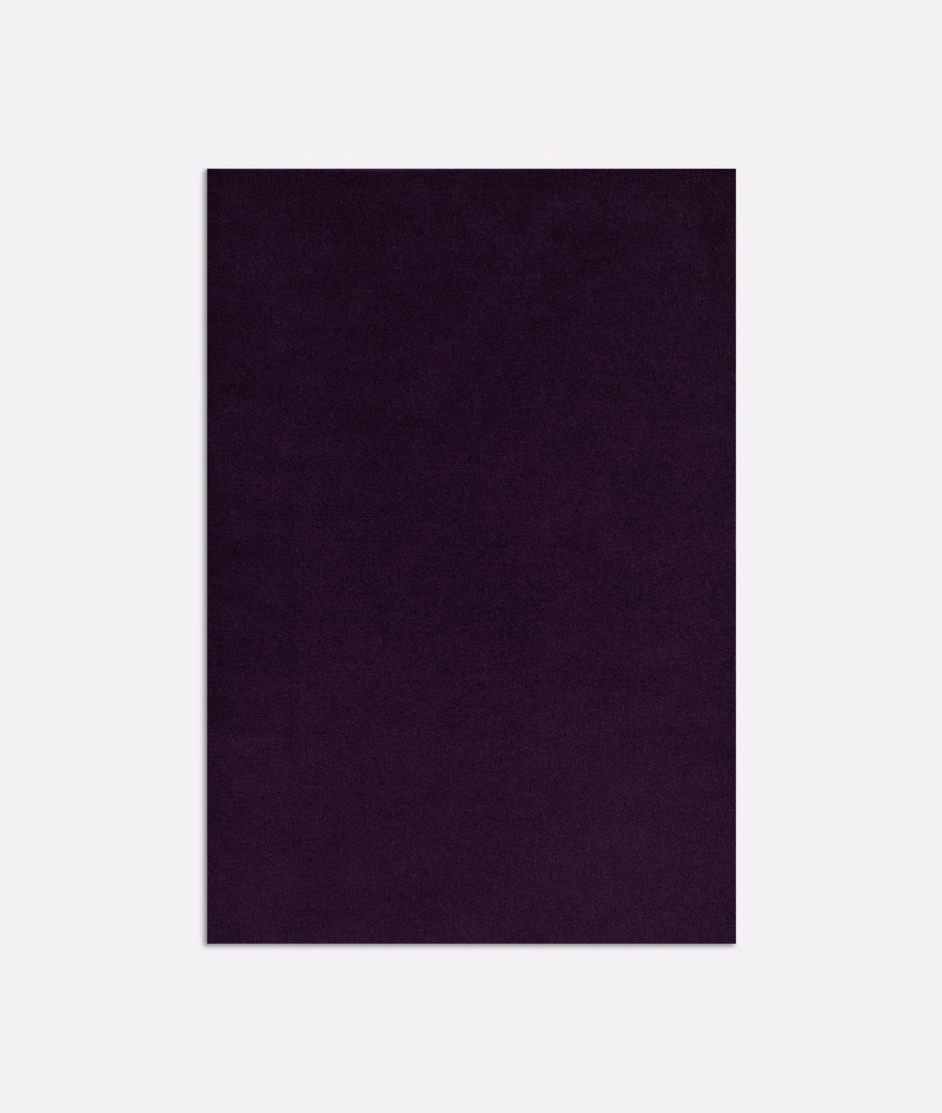 Rectangular swatch of near-black plum velvet with a subtly directional, low-contrast nap