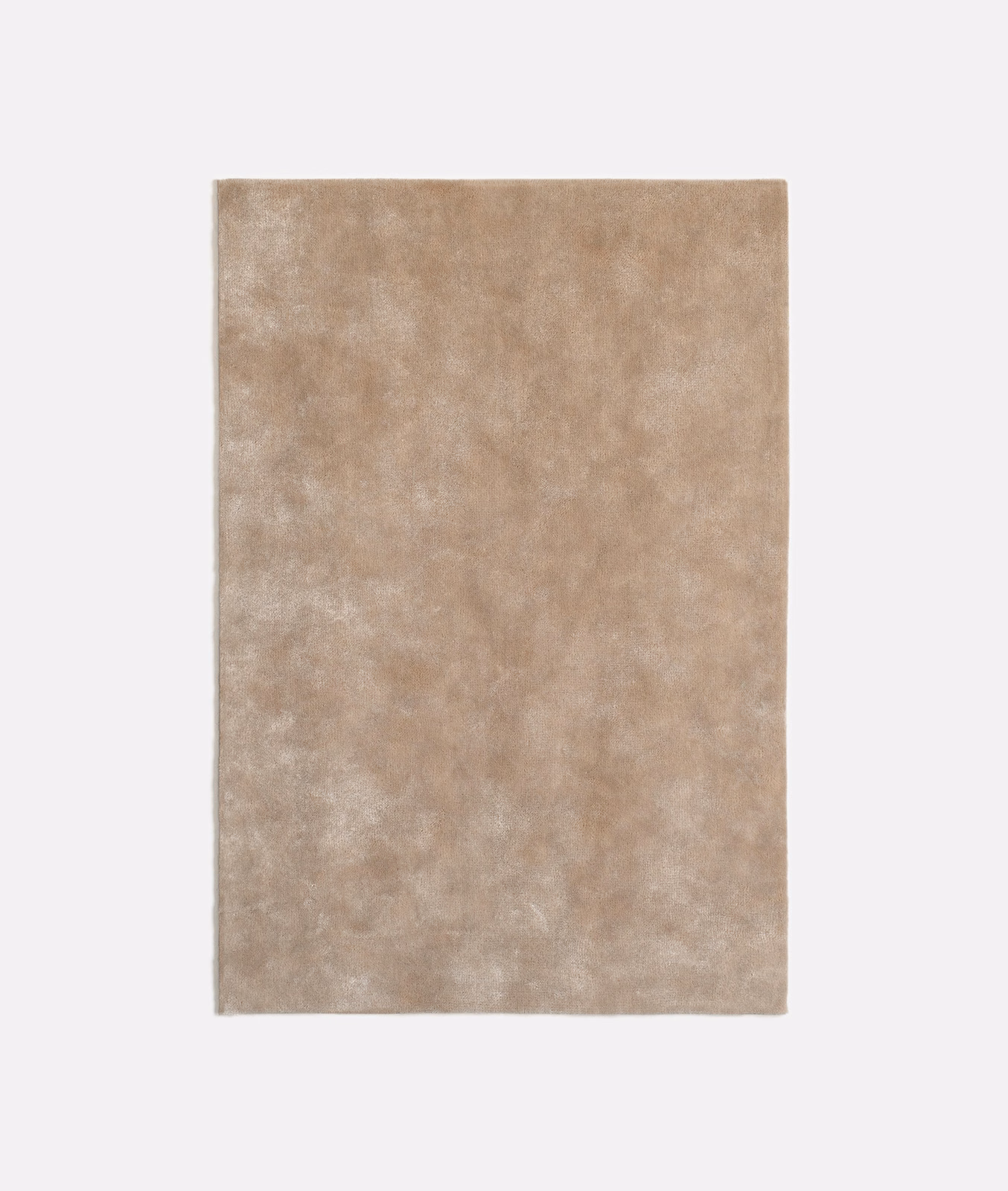 Warm taupe-beige velvet swatch with softly mottled, cloud-like tonal texture