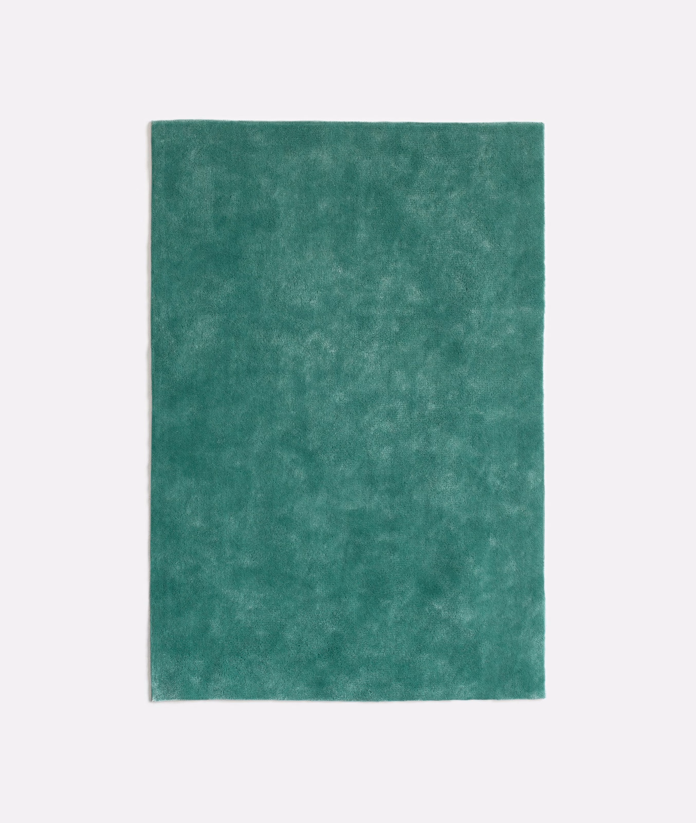 Muted celadon teal velvet with a softly clouded, light-catching pile
