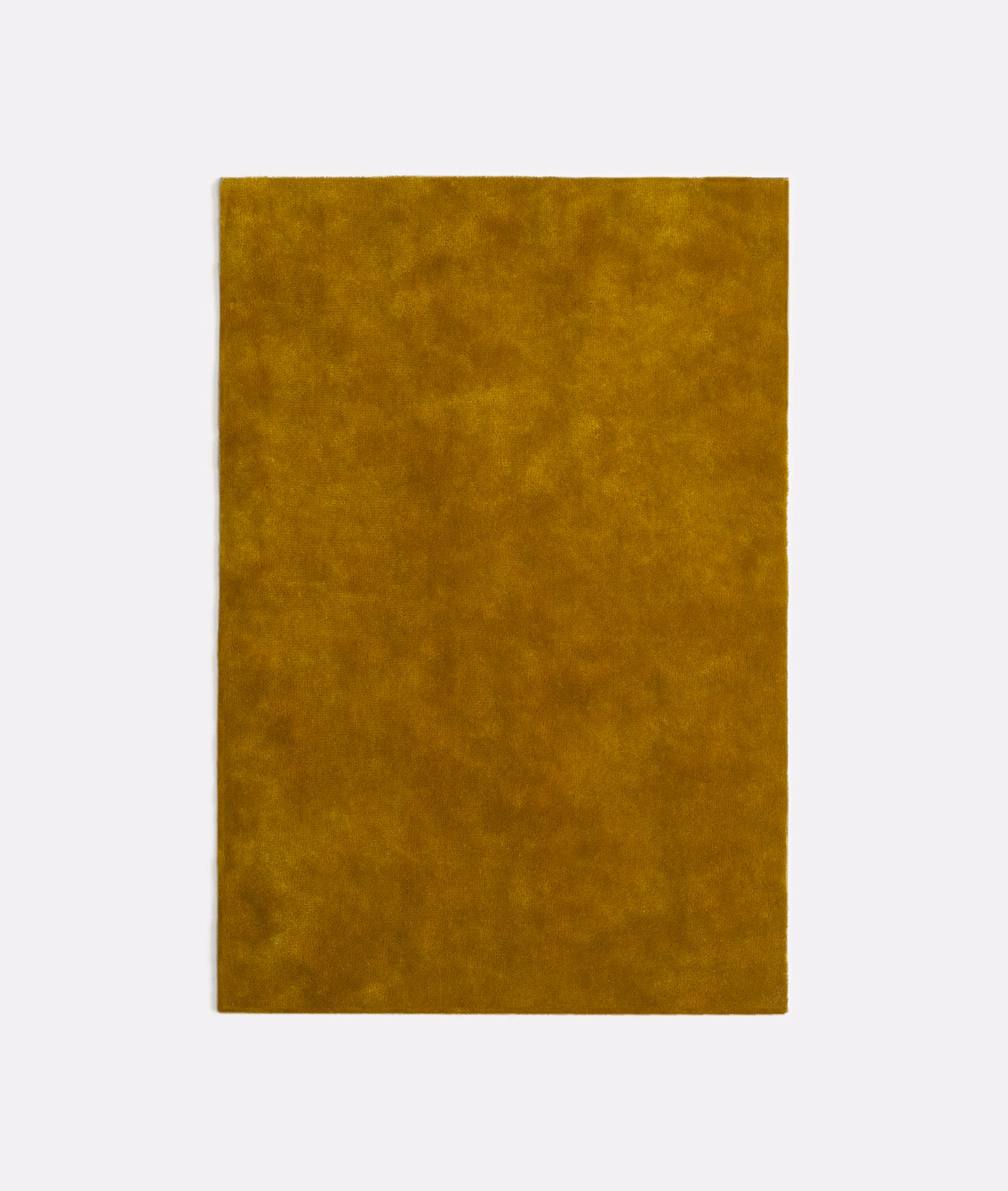 Warm mustard-gold velvet swatch with softly mottled, light-catching pile
