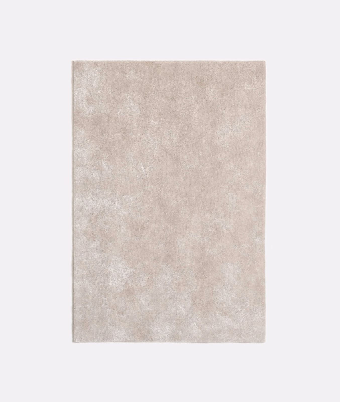 Pale warm greige velvet swatch with cloudy mottling and a softly reflective plush nap