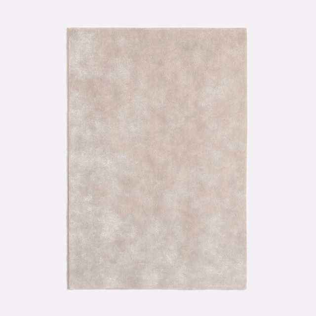 Pale warm greige velvet swatch with cloudy mottling and a softly reflective plush nap
