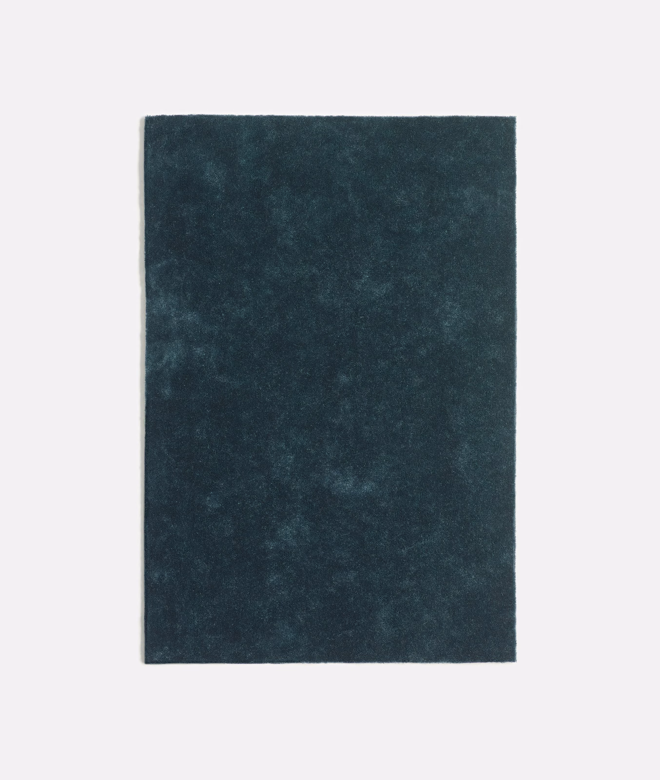 Deep petrol-teal velvet swatch with cloudy blue-green nap variations