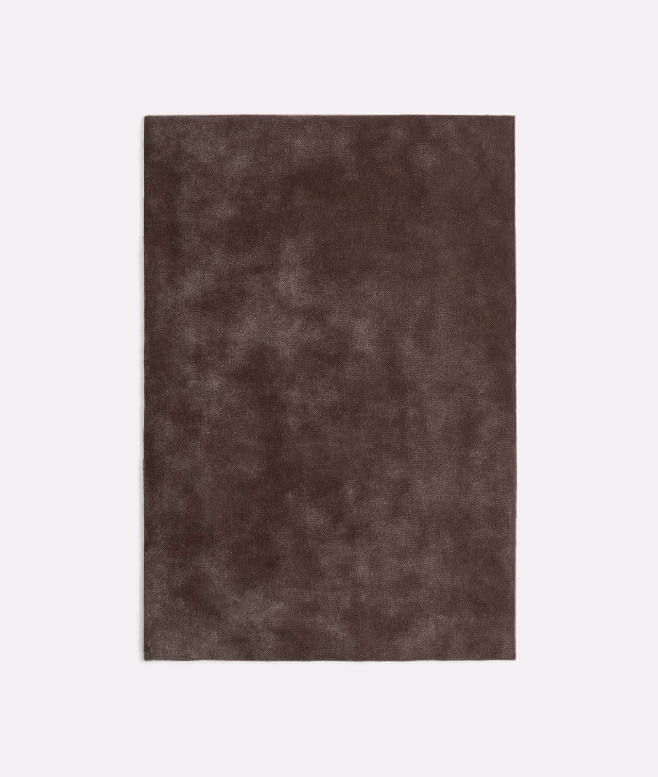 Dark brown-taupe velvet swatch with cloudy, softly brushed nap and subtle sheen