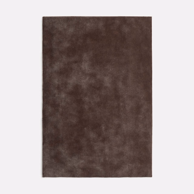 Dark brown-taupe velvet swatch with cloudy, softly brushed nap and subtle sheen