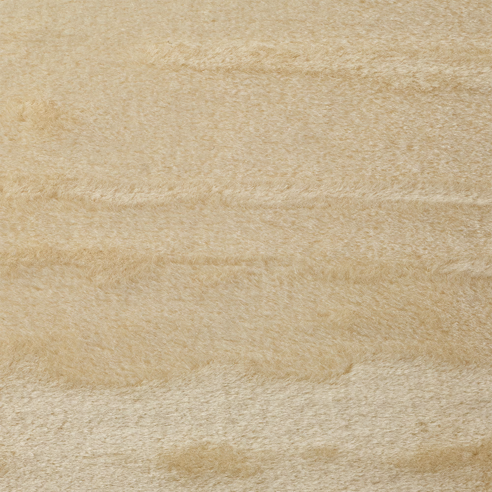 Warm oat-beige velvet with brushed pile and subtle horizontal nap shifts