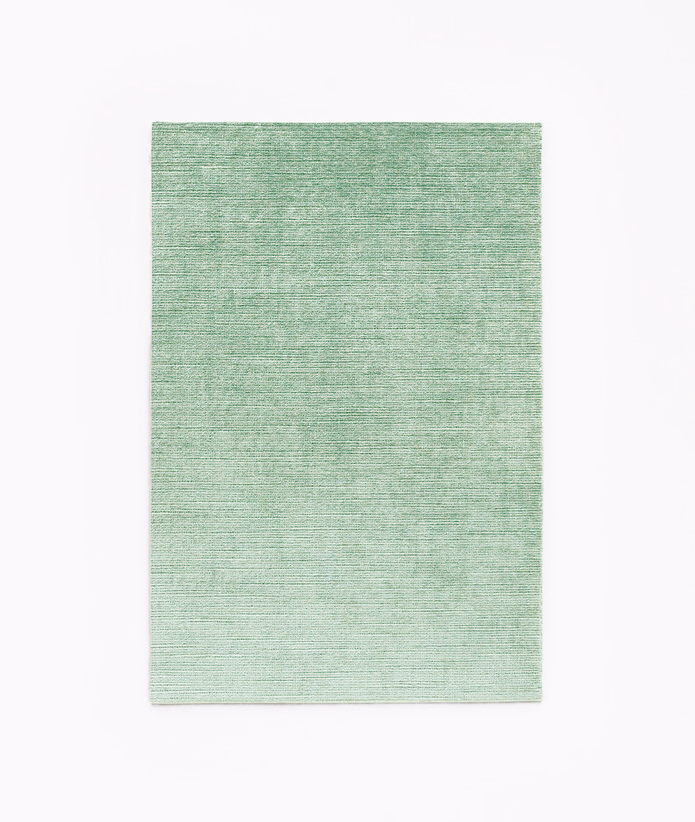 Pale mint-green velvet swatch with fine horizontal nap and softly varied shading