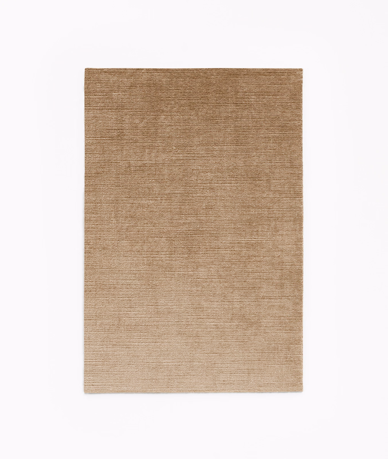 Warm taupe velvet swatch with fine horizontal ribbing and subtle tonal variation