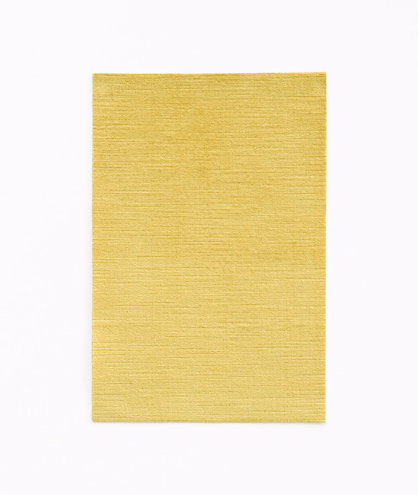 Soft golden-yellow velvet with fine horizontal striations and a gently lustrous surface