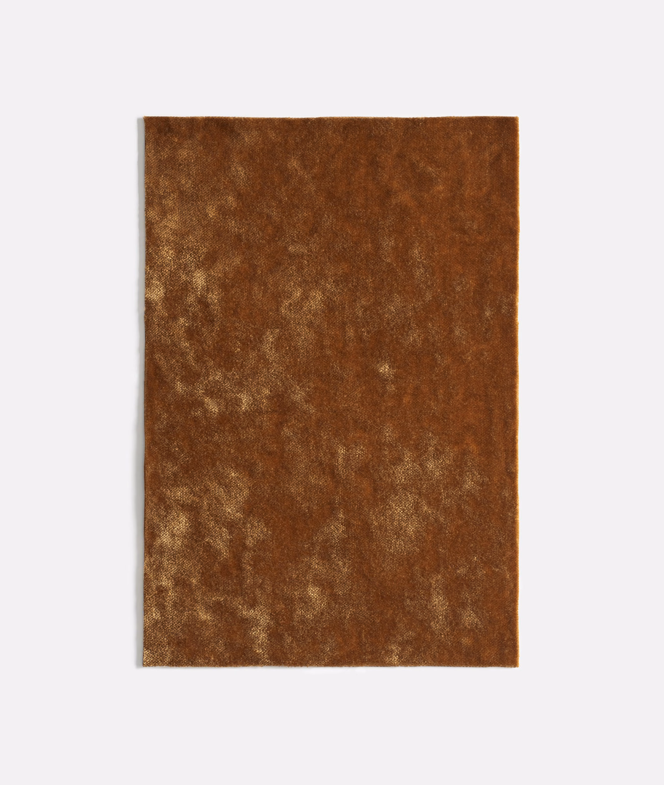 Warm tobacco-brown velvet with cloudy golden-brown nap variation