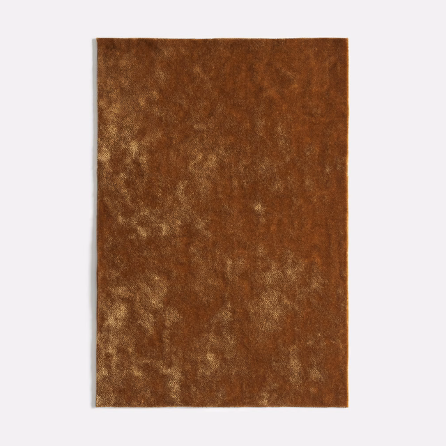 Warm tobacco-brown velvet with cloudy golden-brown nap variation