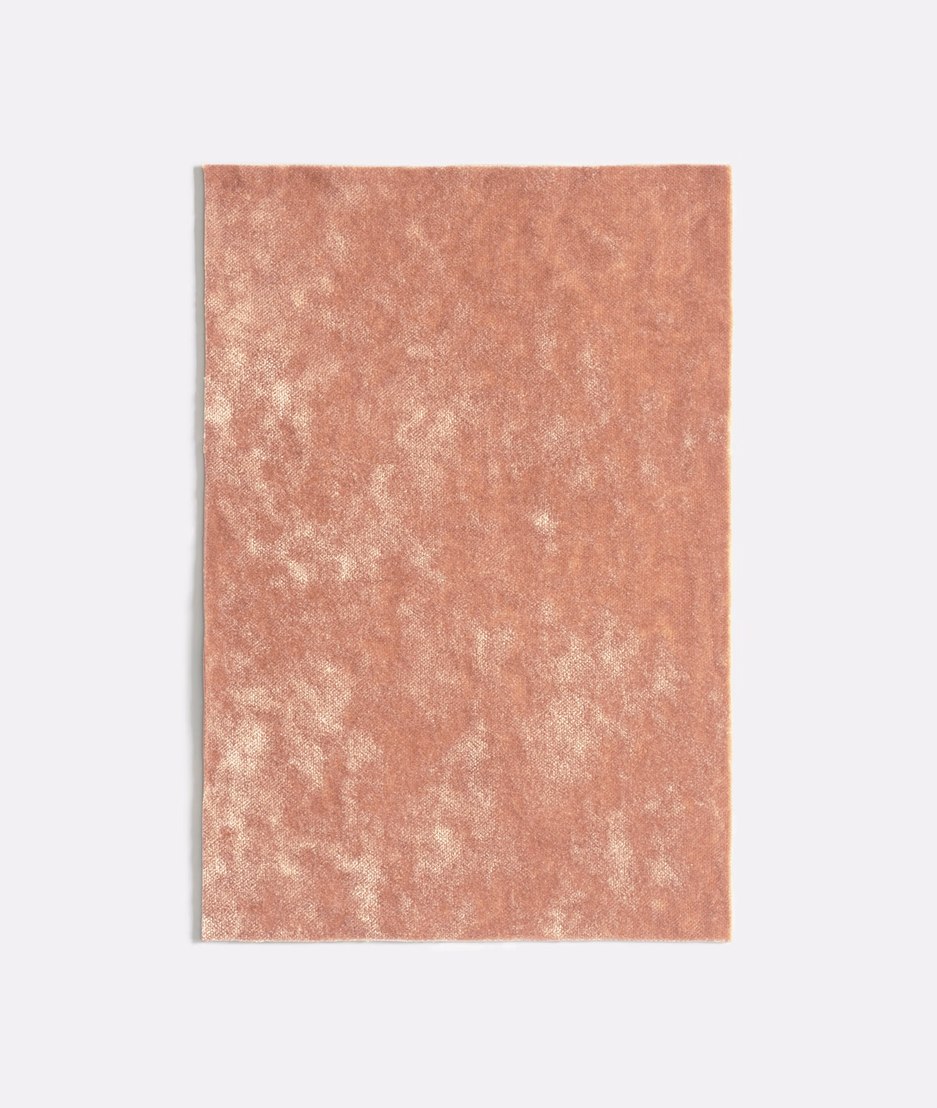 Dusty vieux rose velvet swatch with softly mottled pale highlights and warm depth