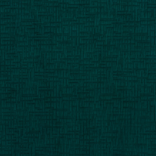 Deep forest-teal velvet with subtle geometric grid texture and softly varied pile