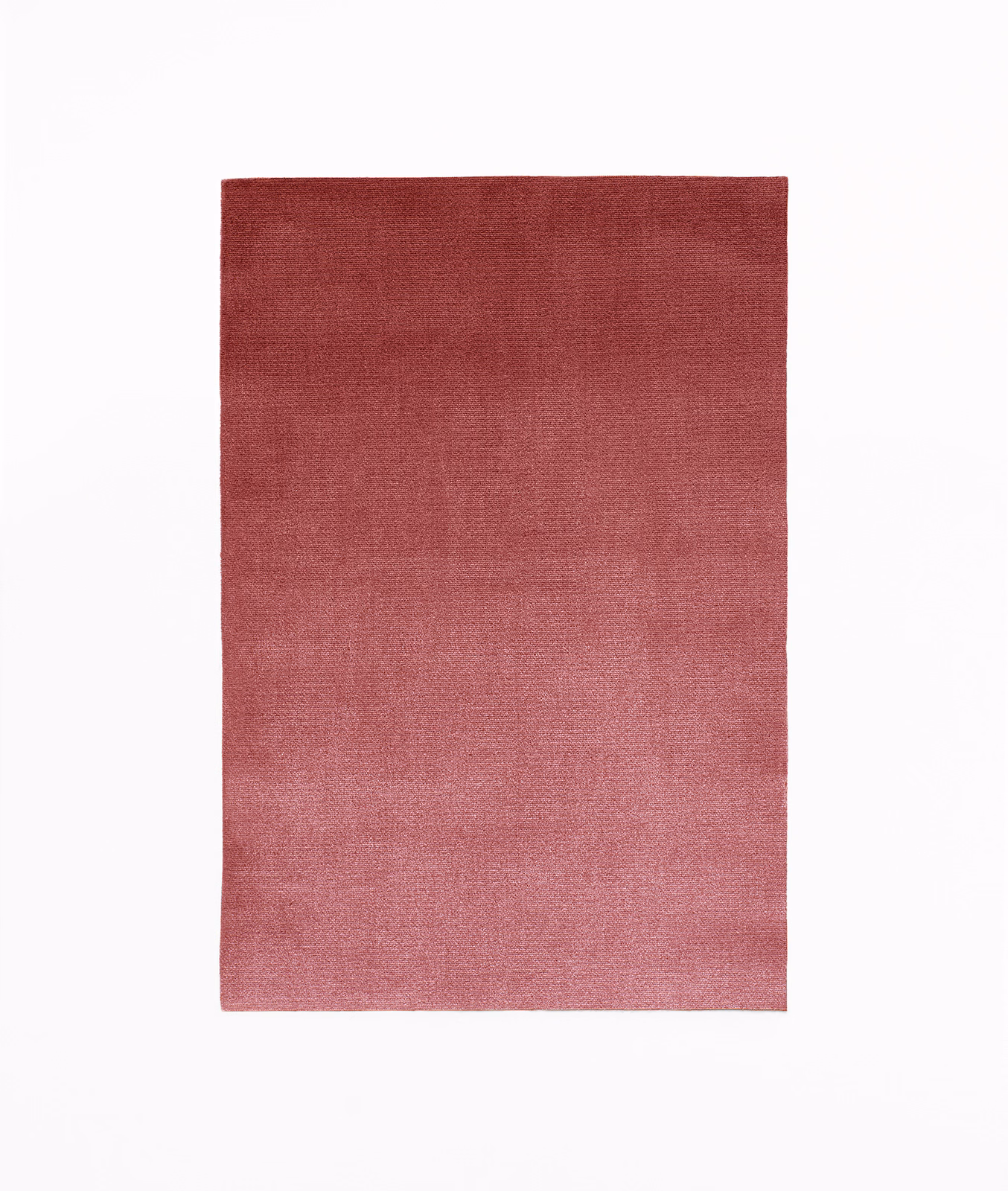 Dusky rose pink velvet swatch with wine shading and a softly plush plain surface