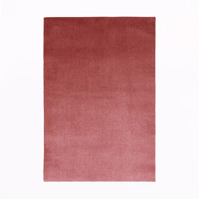 Dusky rose pink velvet swatch with wine shading and a softly plush plain surface