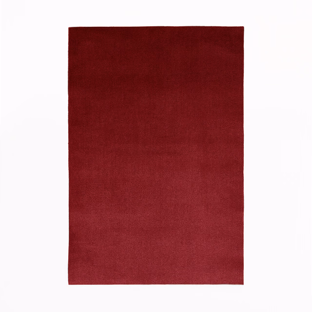 Deep Bordeaux red velvet swatch with a subtly shifting plain nap
