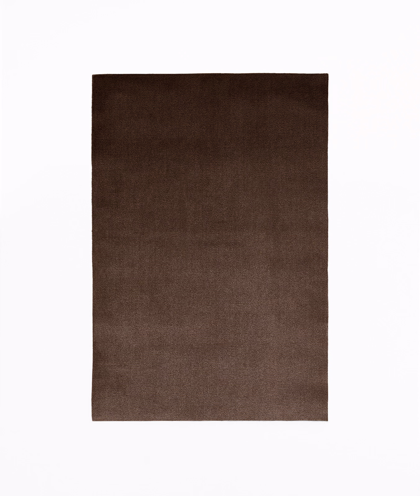 Deep chocolate-brown velvet swatch with a plain, softly brushed pile