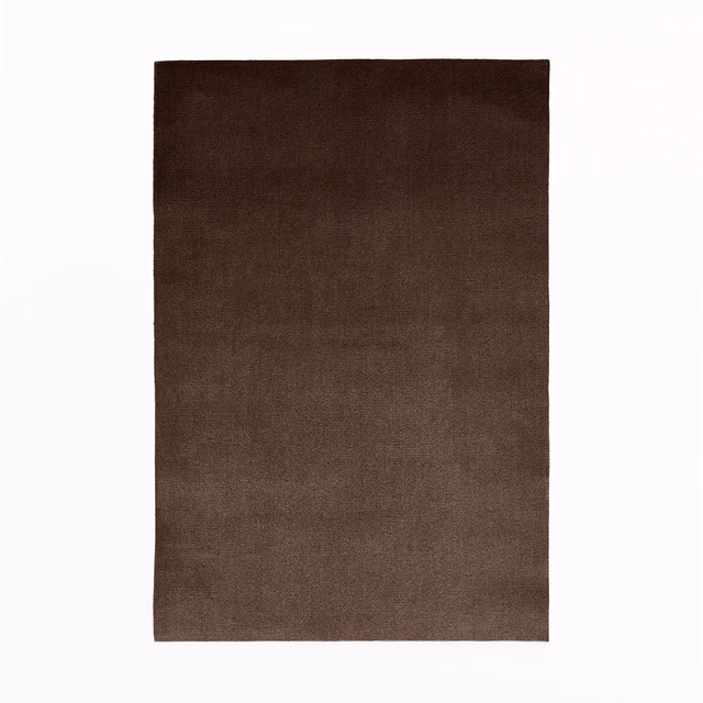 Deep chocolate-brown velvet swatch with a plain, softly brushed pile