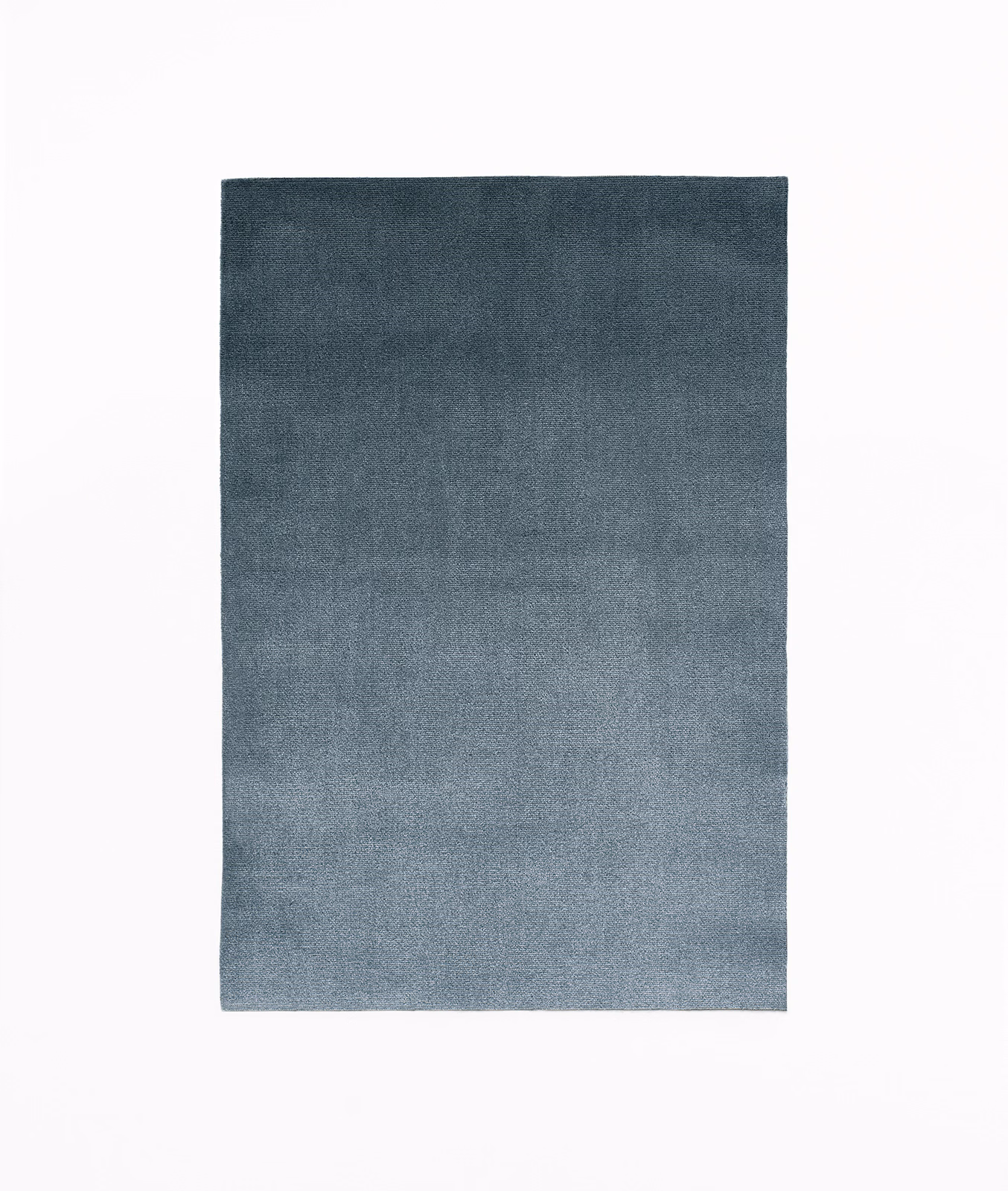 Muted blue-grey velvet swatch with subtle nap shading from slate to silvery blue