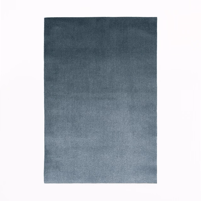 Muted blue-grey velvet swatch with subtle nap shading from slate to silvery blue