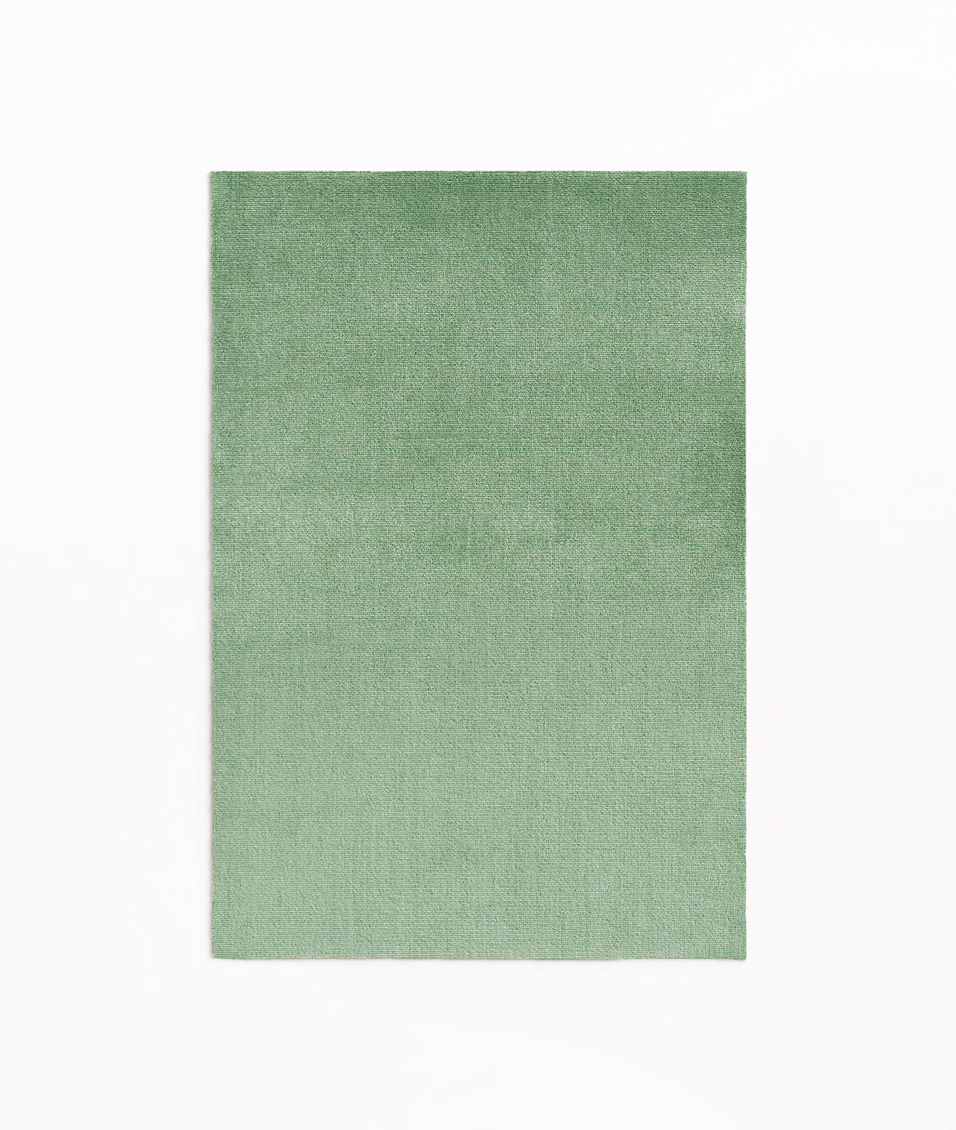Pale mint-green velvet swatch with a fine, softly brushed vertical texture