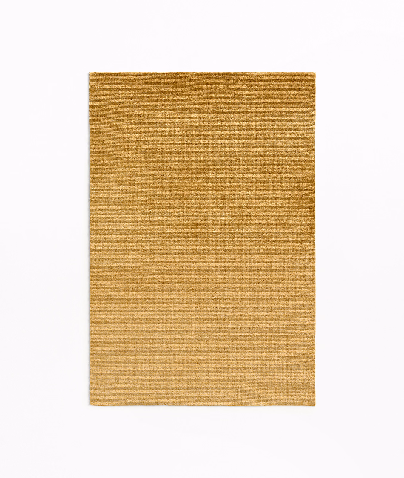 Warm ochre-gold velvet swatch with a softly brushed, subtly shifting surface