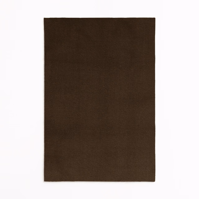Dark espresso-brown velvet swatch with a subtle directional nap and plain surface