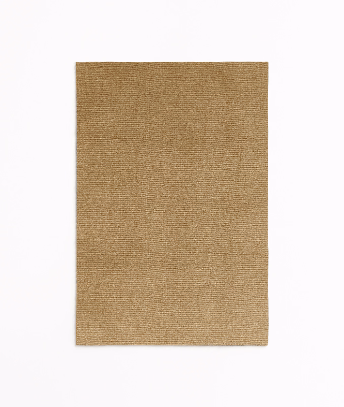 Warm camel-beige velvet swatch with a fine, softly brushed plain nap