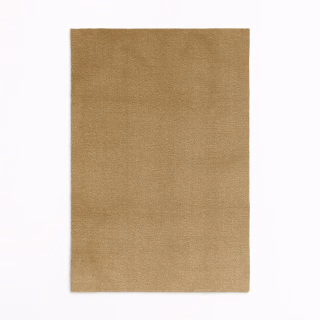 Warm camel-beige velvet swatch with a fine, softly brushed plain nap
