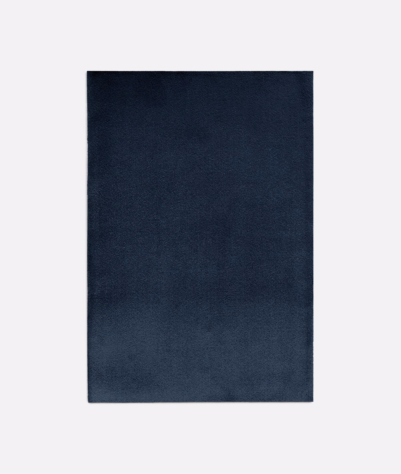 Deep Prussian blue velvet swatch showing a soft, subtly shifting plain nap