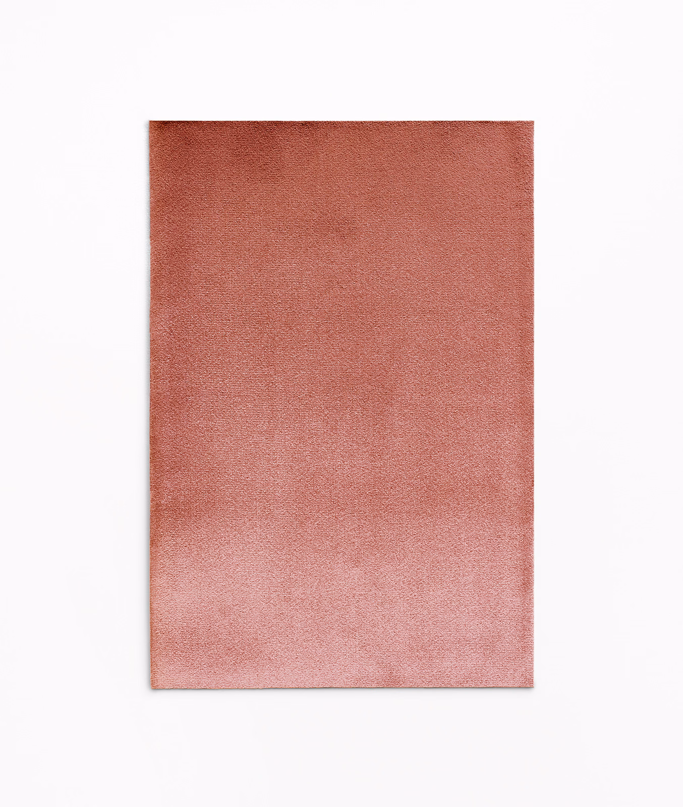 Dusty bois de rose velvet swatch with softly mottled nap and lighter lower shading