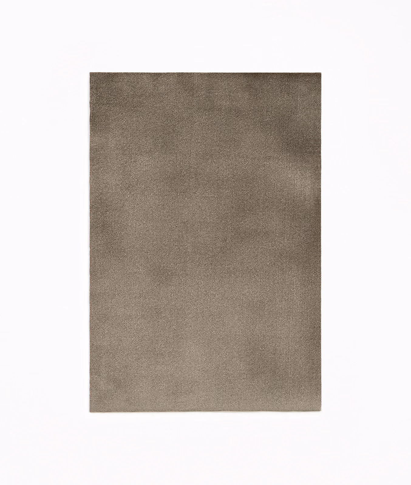 Warm taupe-brown velvet swatch showing subtle mottling and softly brushed pile