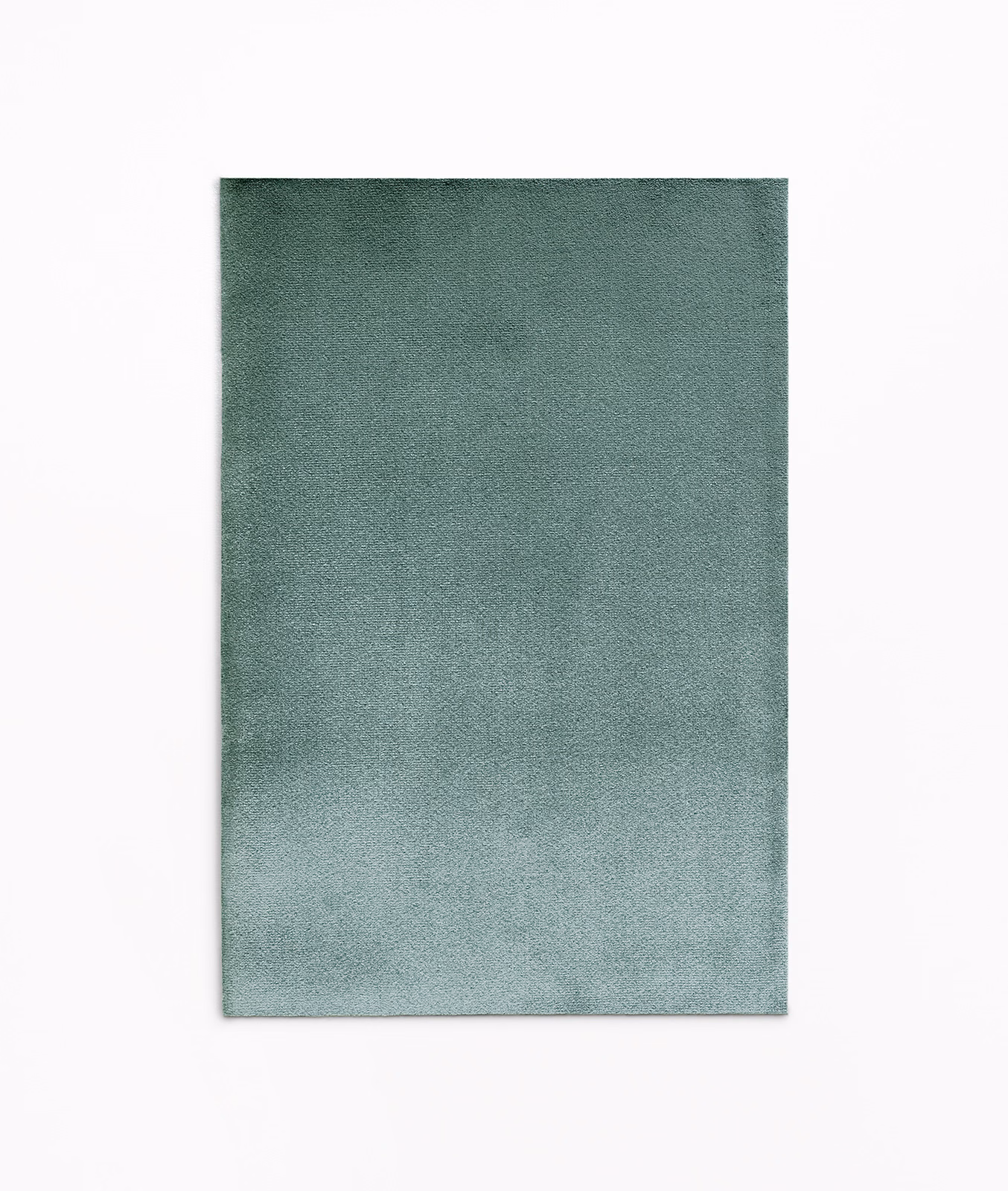 Muted teal velvet swatch with darker upper nap and pale sea-green lower shading