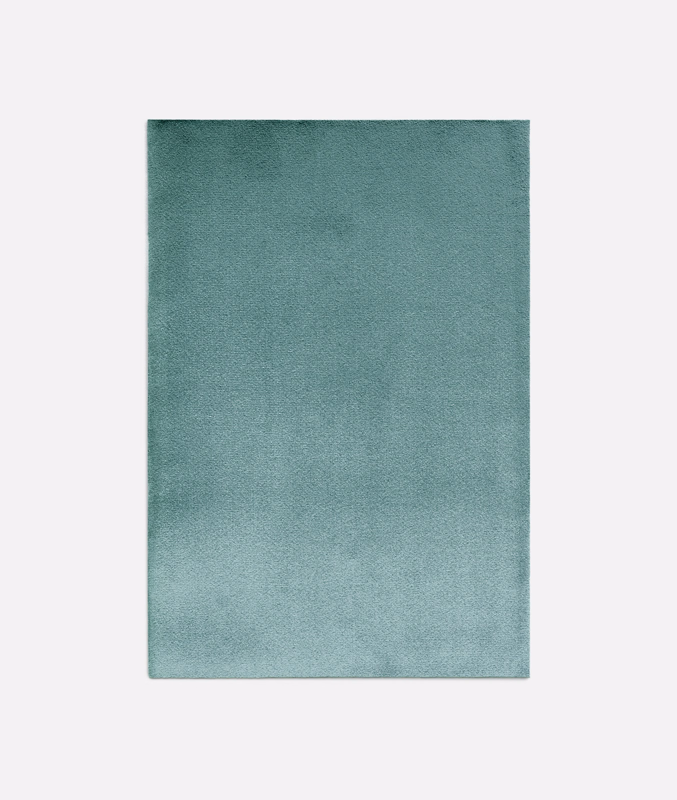 Muted lagoon teal velvet swatch with a softly varied, light-catching pile