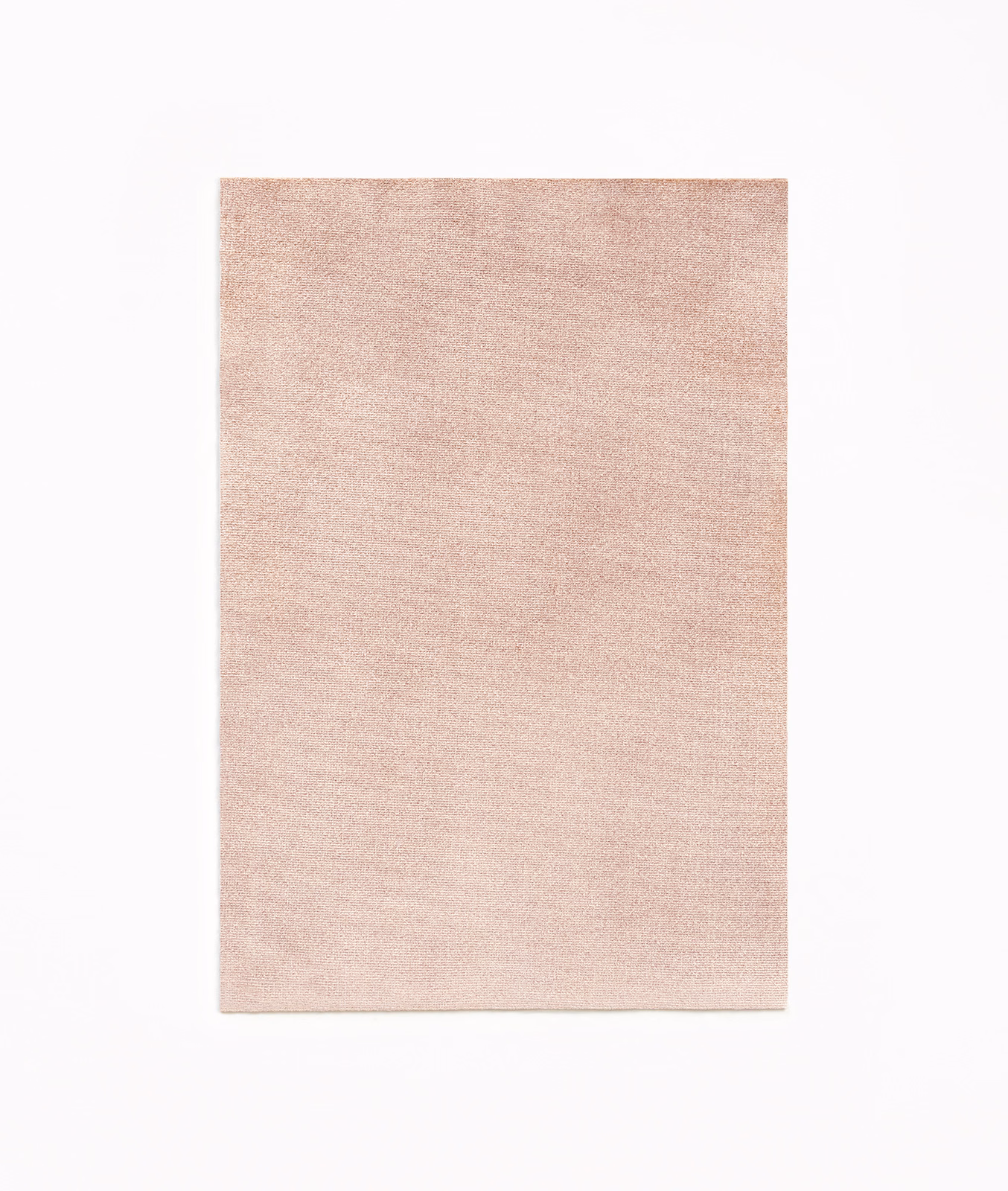 Pale blush rose velvet swatch with a soft, finely brushed nap