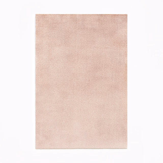 Pale blush rose velvet swatch with a soft, finely brushed nap