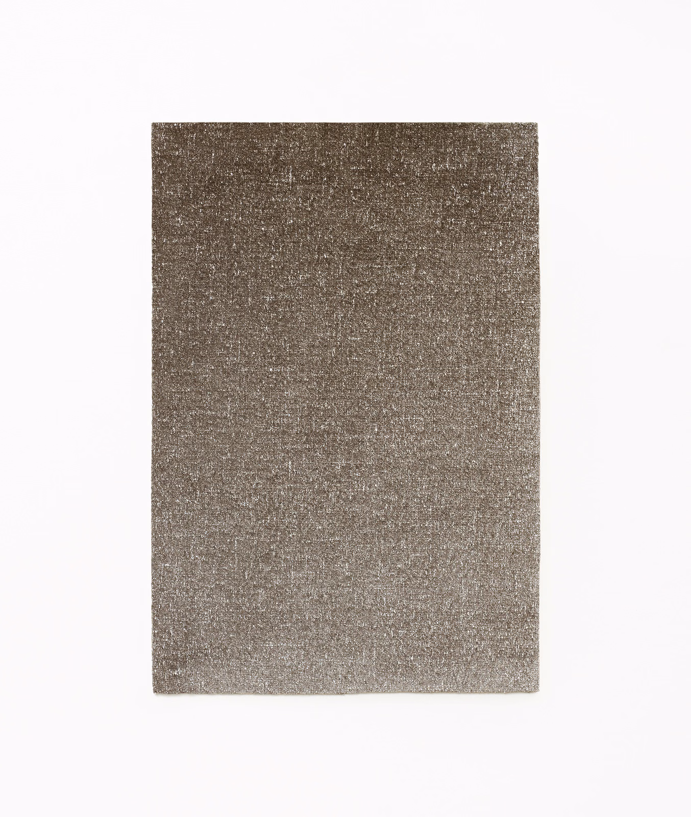 Cool taupe velvet swatch with fine silvered texture and subtle light-catching sheen