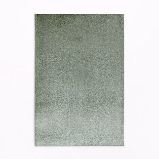 Muted sage-green velvet swatch with soft nap and subtle vertical light variation