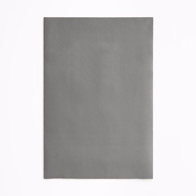 Plain silver-grey velvet swatch with subtle directional nap and soft tonal variation