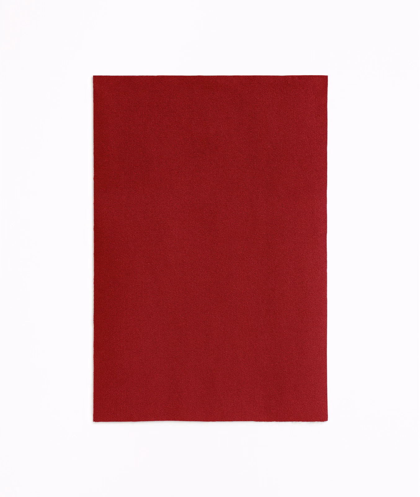 Deep Bordeaux red velvet swatch with a softly shifting plain pile