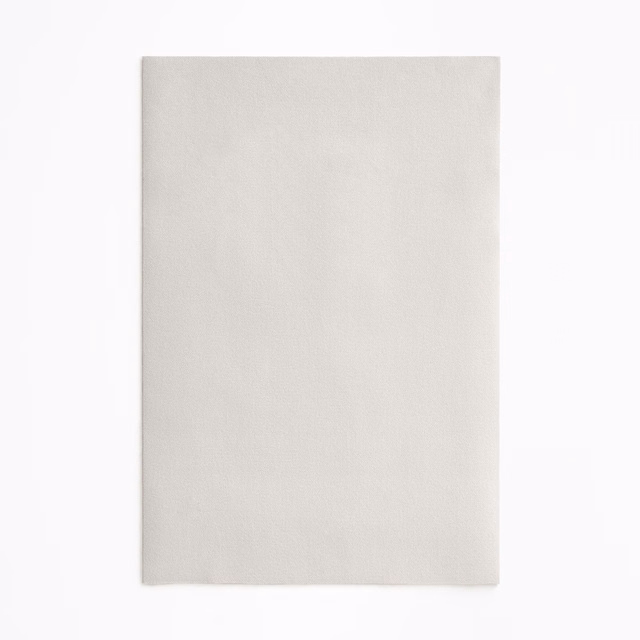 Pale mist-grey velvet swatch with a soft brushed nap and subtle tonal shading